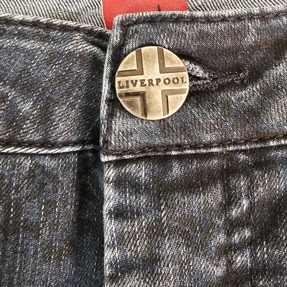 Liverpool Jeans Company Black Patterned Straight Leg Jeans - Picture 6 of 10